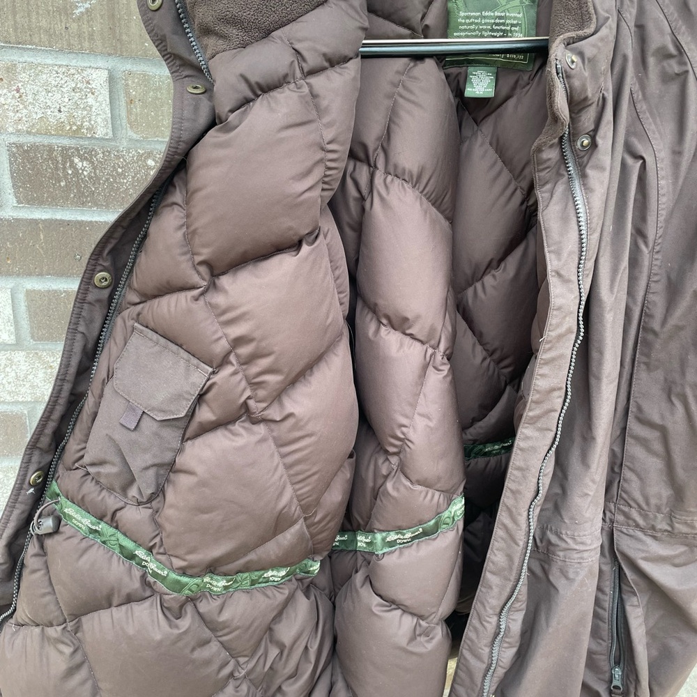 Eddie Bauer Men's Brown Down Jacket - Picture 4 of 4